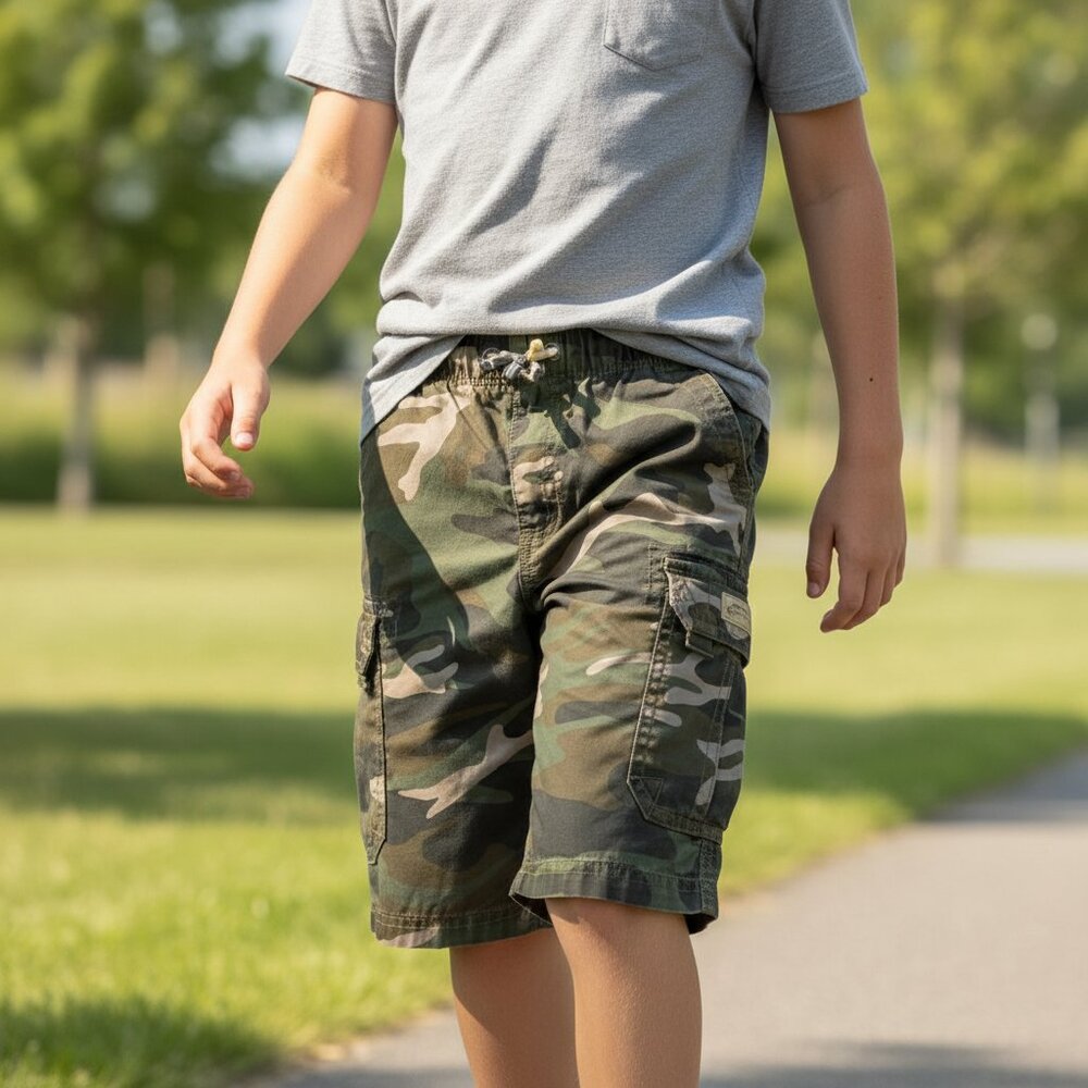 UNIONBAY Camo Cargo Shorts Boys 6 Toggle Waist Camoflauge